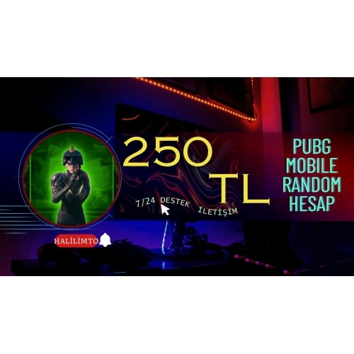  250 TL PUBG MOBİLE RANDOM HESAP